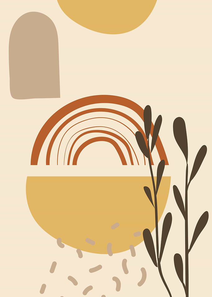 Earthy tones boho rainbow