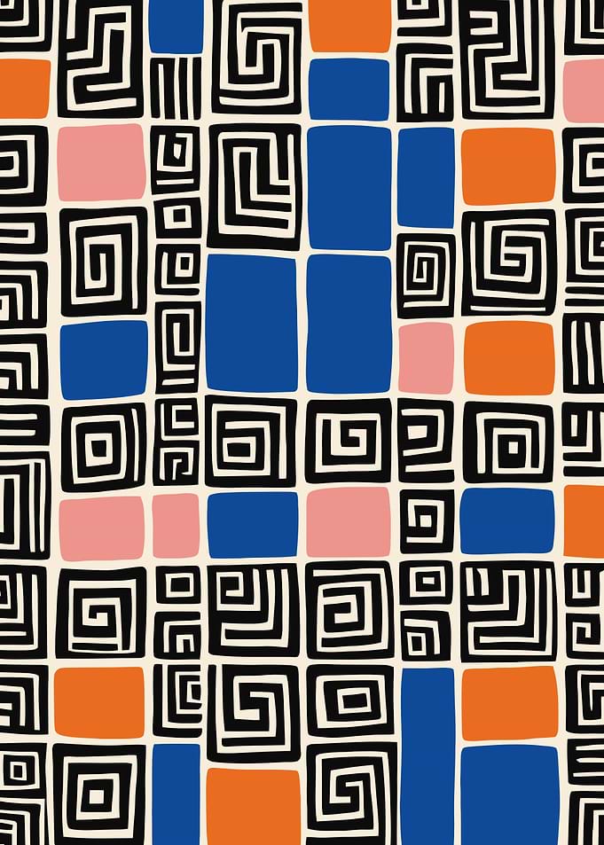 Blue Swirl Wall Art