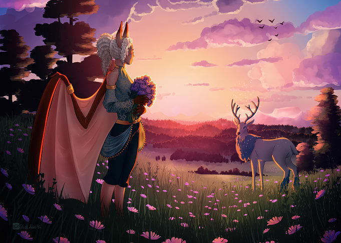 Sunset over Nature