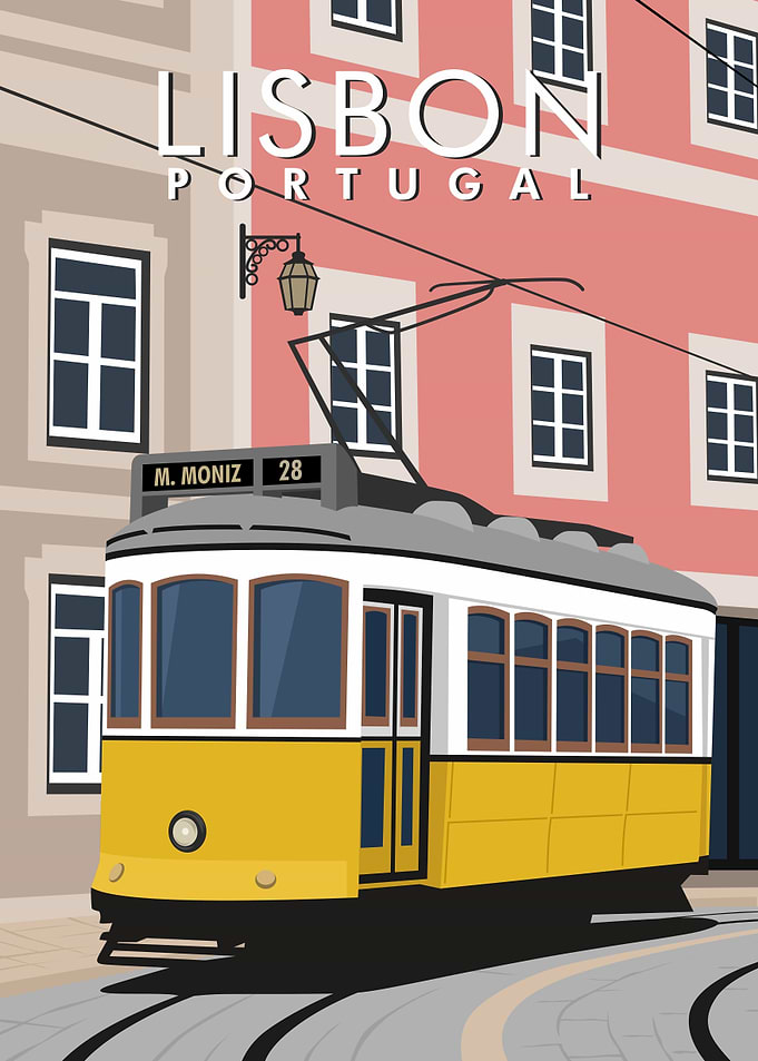 Tram lisbon portugal