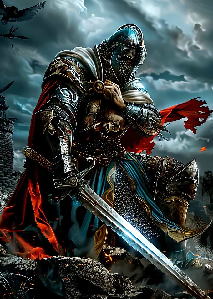 Knight on the battlefield
