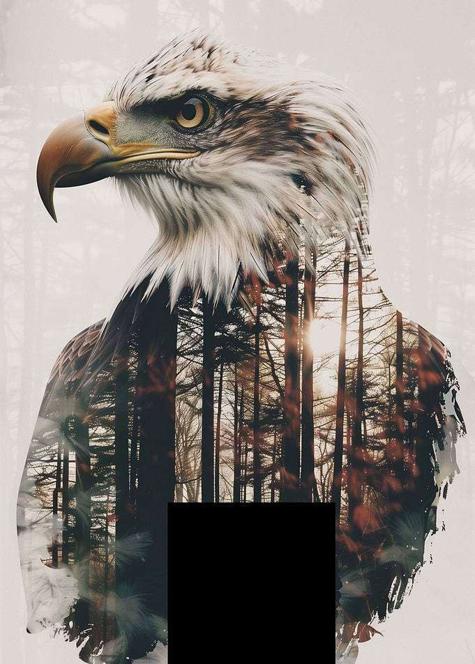 Bald Eagle Double Exposure