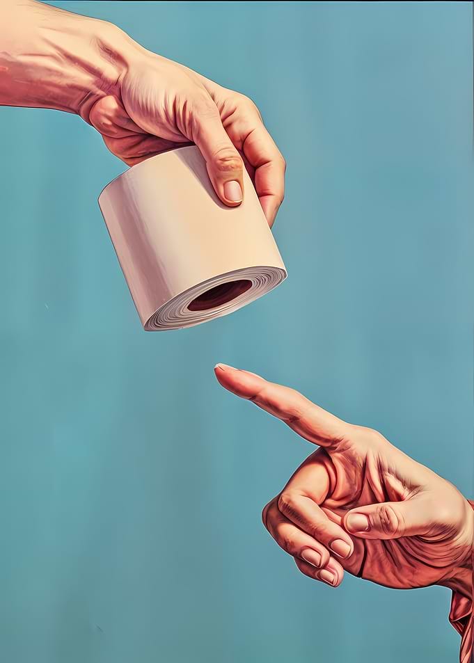 Toilet Poster Hand of God