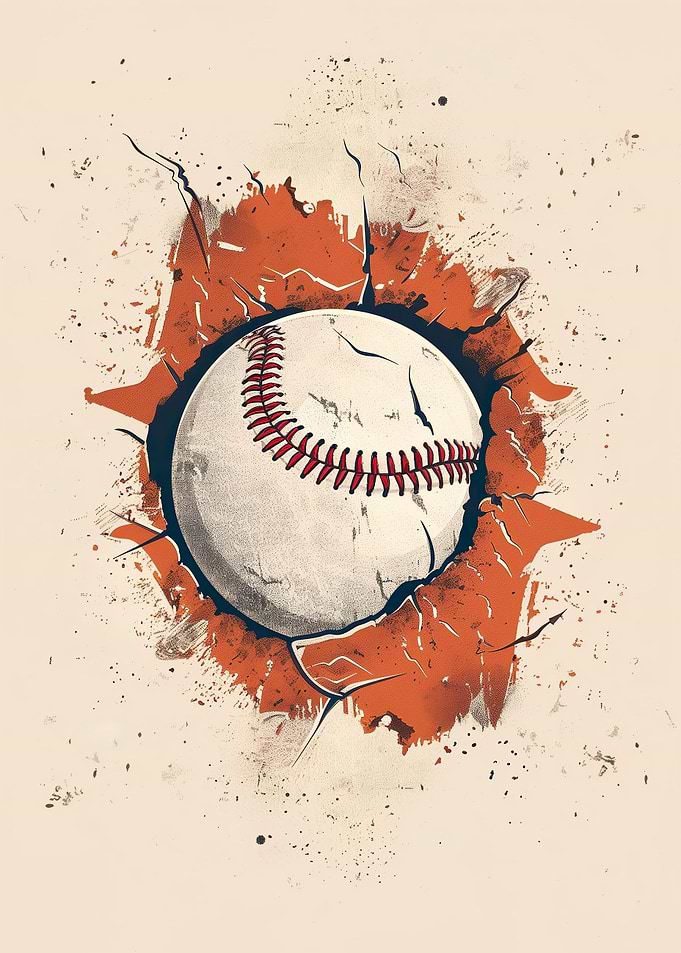 Baseball ball Sports art