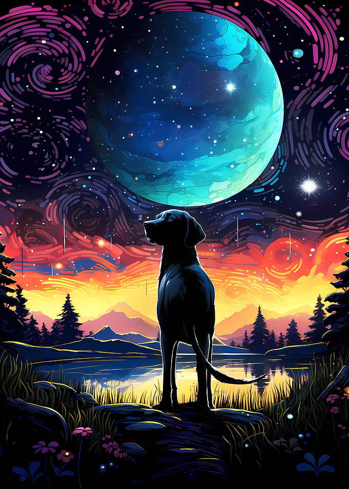 Starry Night Dog