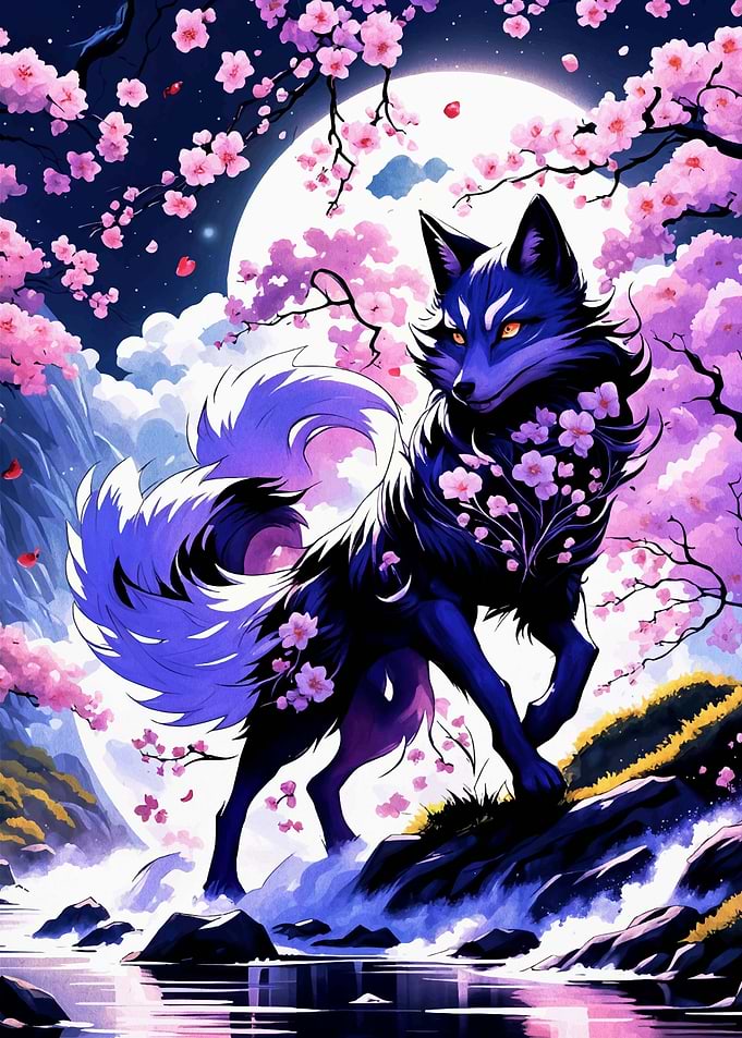 kitsune japan fox cherry