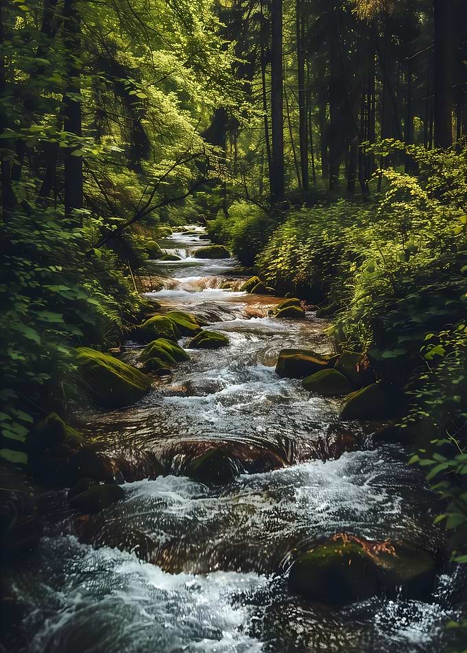 Forest Stream Tranquility