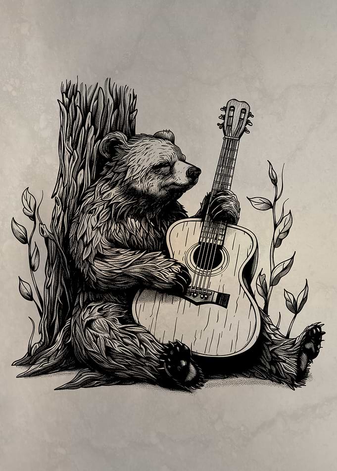 Bear Playing Guitar