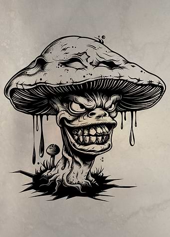 Evil Mushroom Character