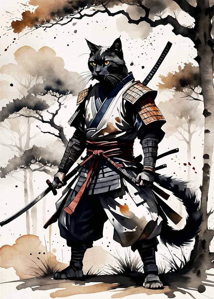 Samurai Cat Japan