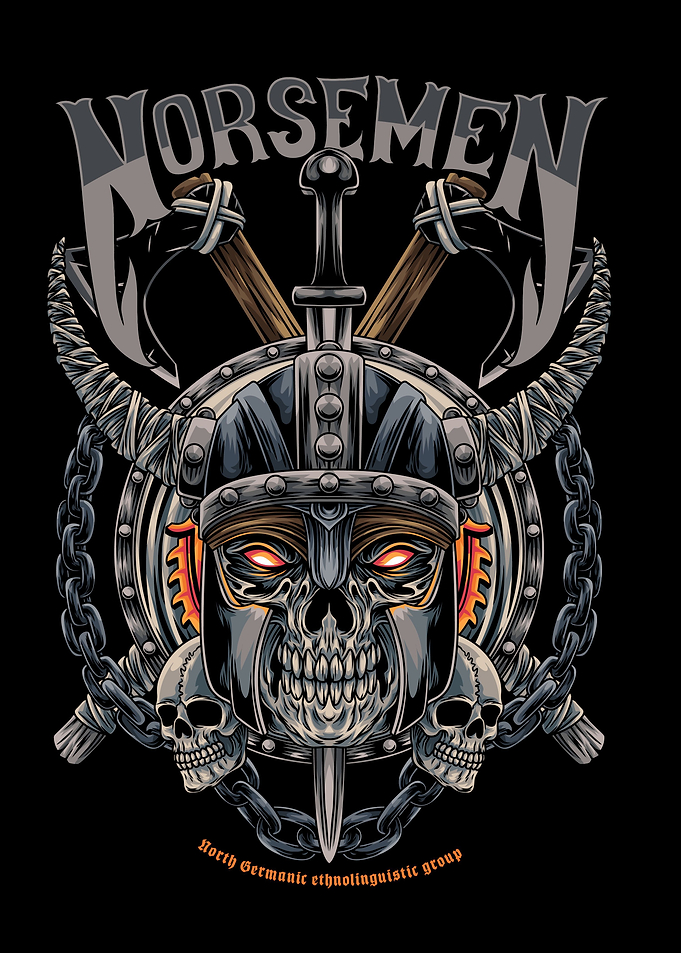 Viking Skull With Text