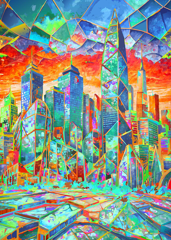 Cityscape Abstract Art
