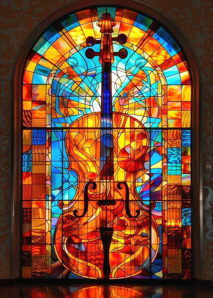 Stained Glass Cello