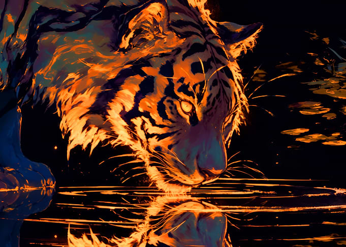 Gold Light Wild Tiger Zen
