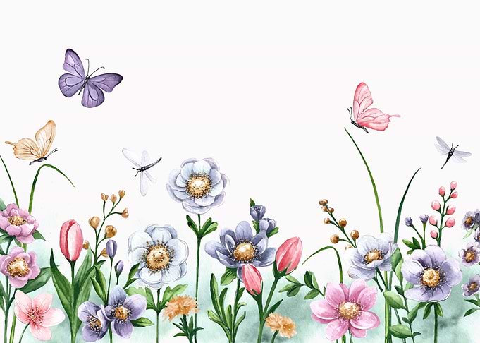 Flowers and Butterflies