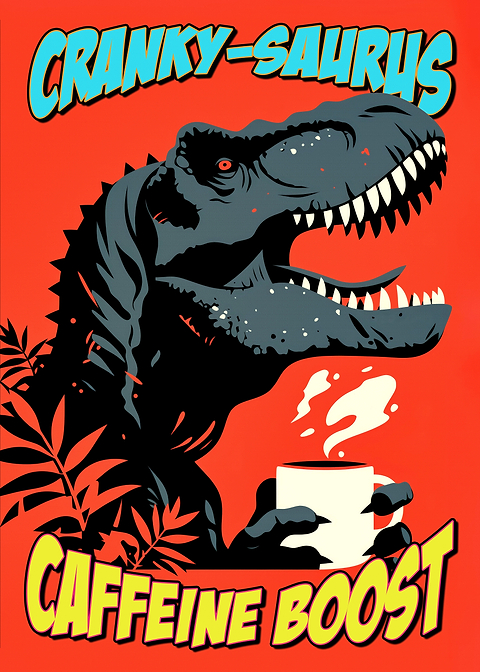 Jurassic Java Fix — kitchen metal wall art