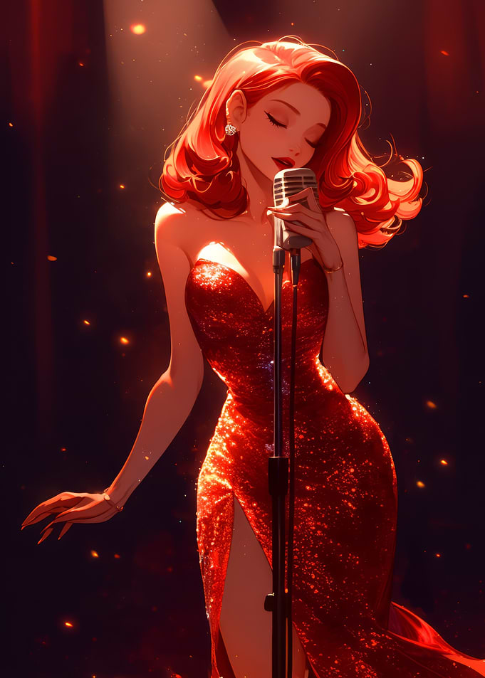 Redhead Sexy Sing Model