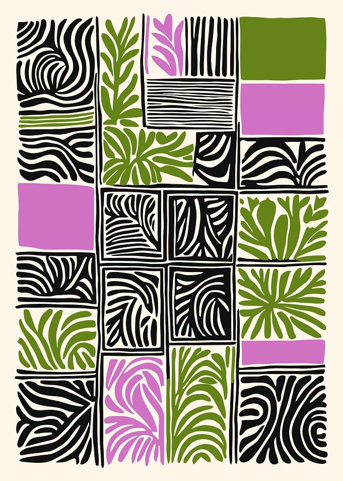 Retro Floral Wall Art