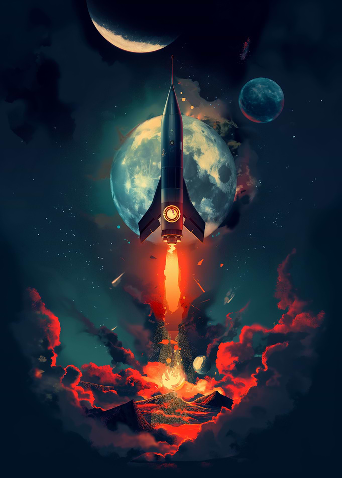 Epic Space Rocket Launch