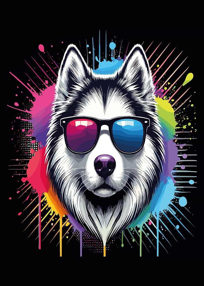 Lustige Husky Kleidung