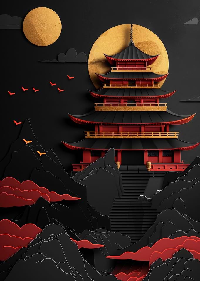 Red Gold Black Temple