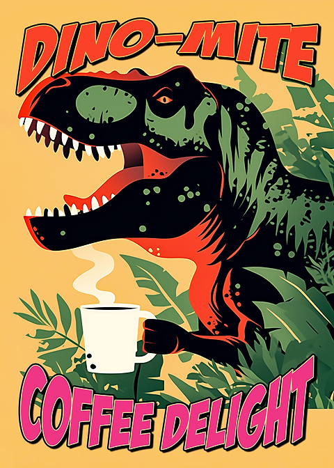 Roaring Morning Brew — kitchen metal wall art