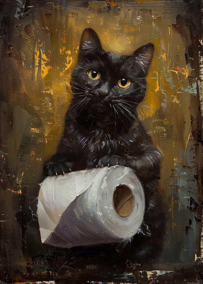 Black Cat Toilet Paper