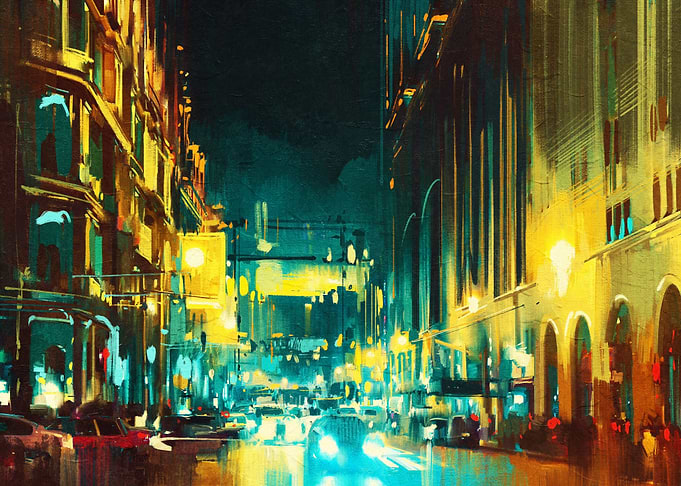 Artistic City landscape