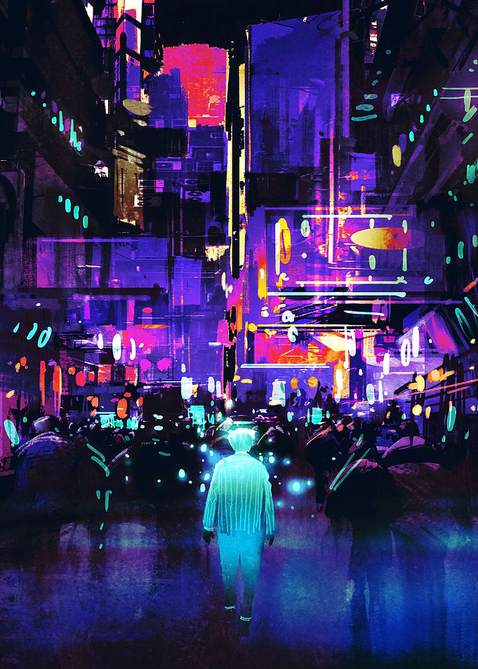 Artistic Futuristic city