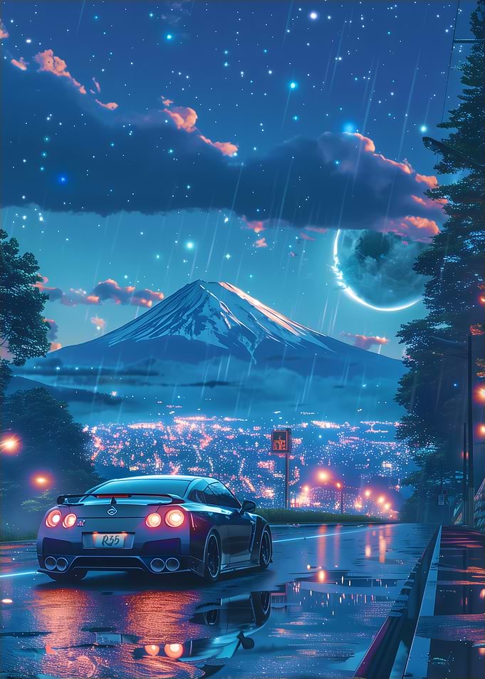 Nissan R35 City Fuji night