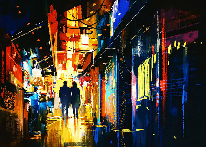 Couple in Modern city
