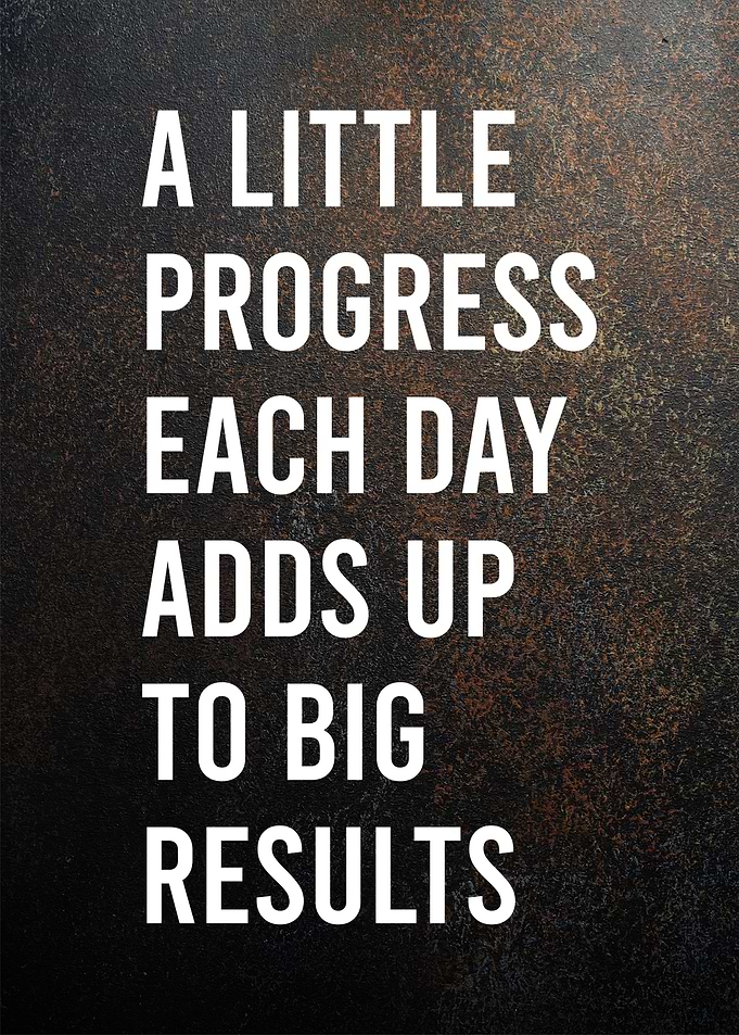 a litle progress each day