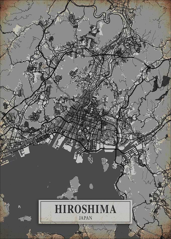 Rain Vintage City Map