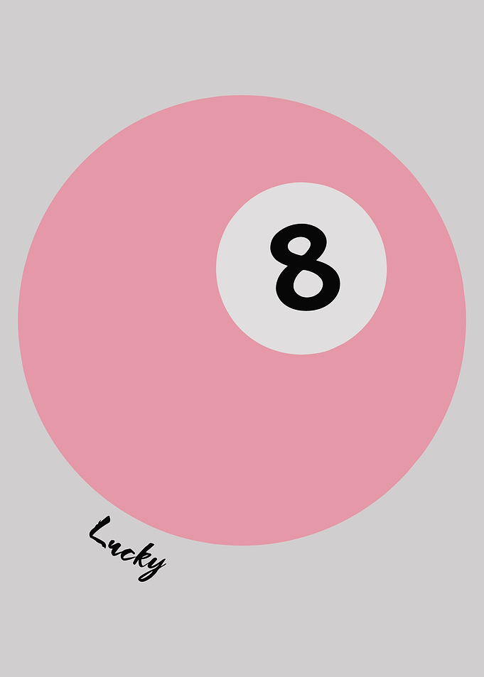 Vintage Pool 8 Ball Lucky