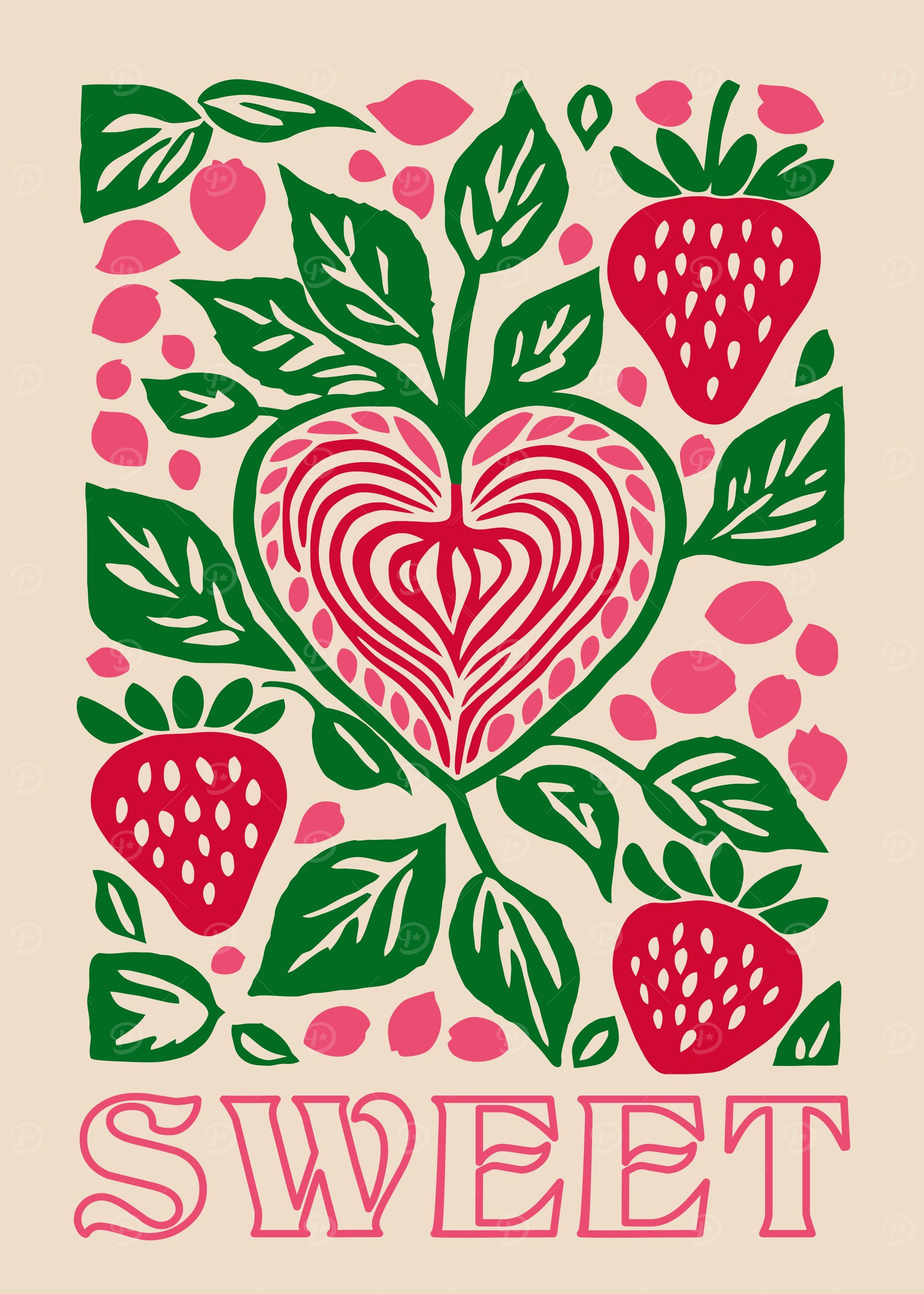 Sweet Retro Strawberry