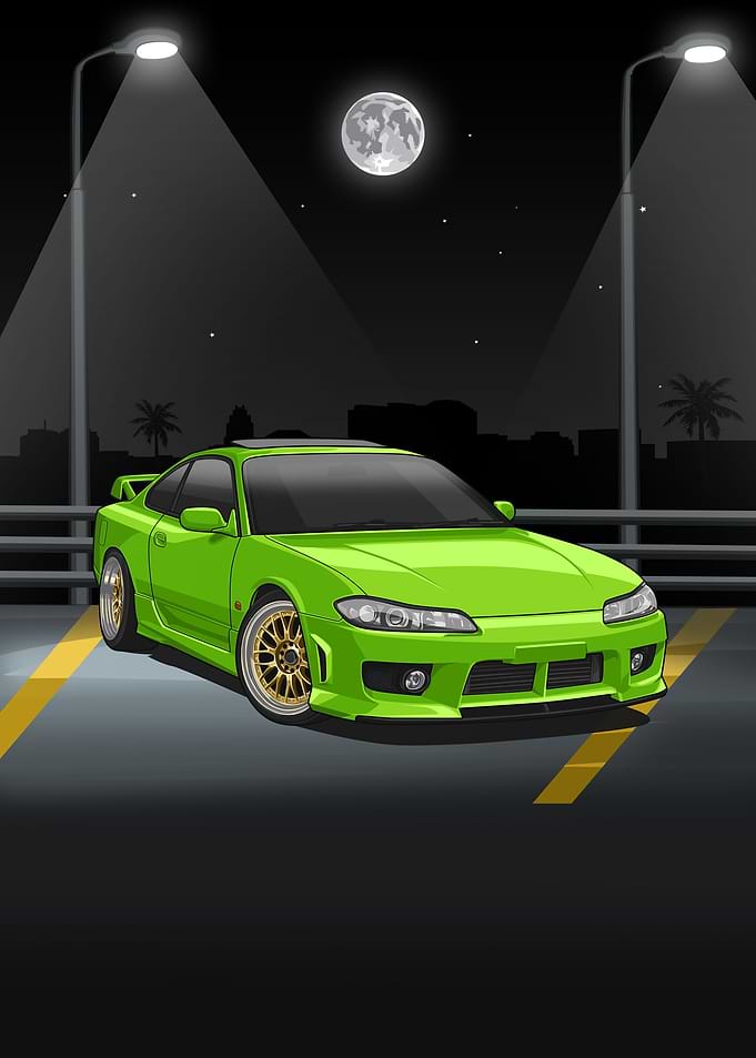 nissan silvia s15 green