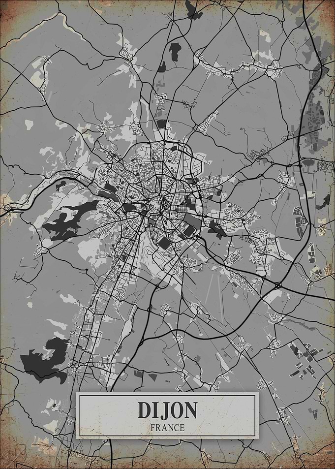 Dijon France Rain Vintage
