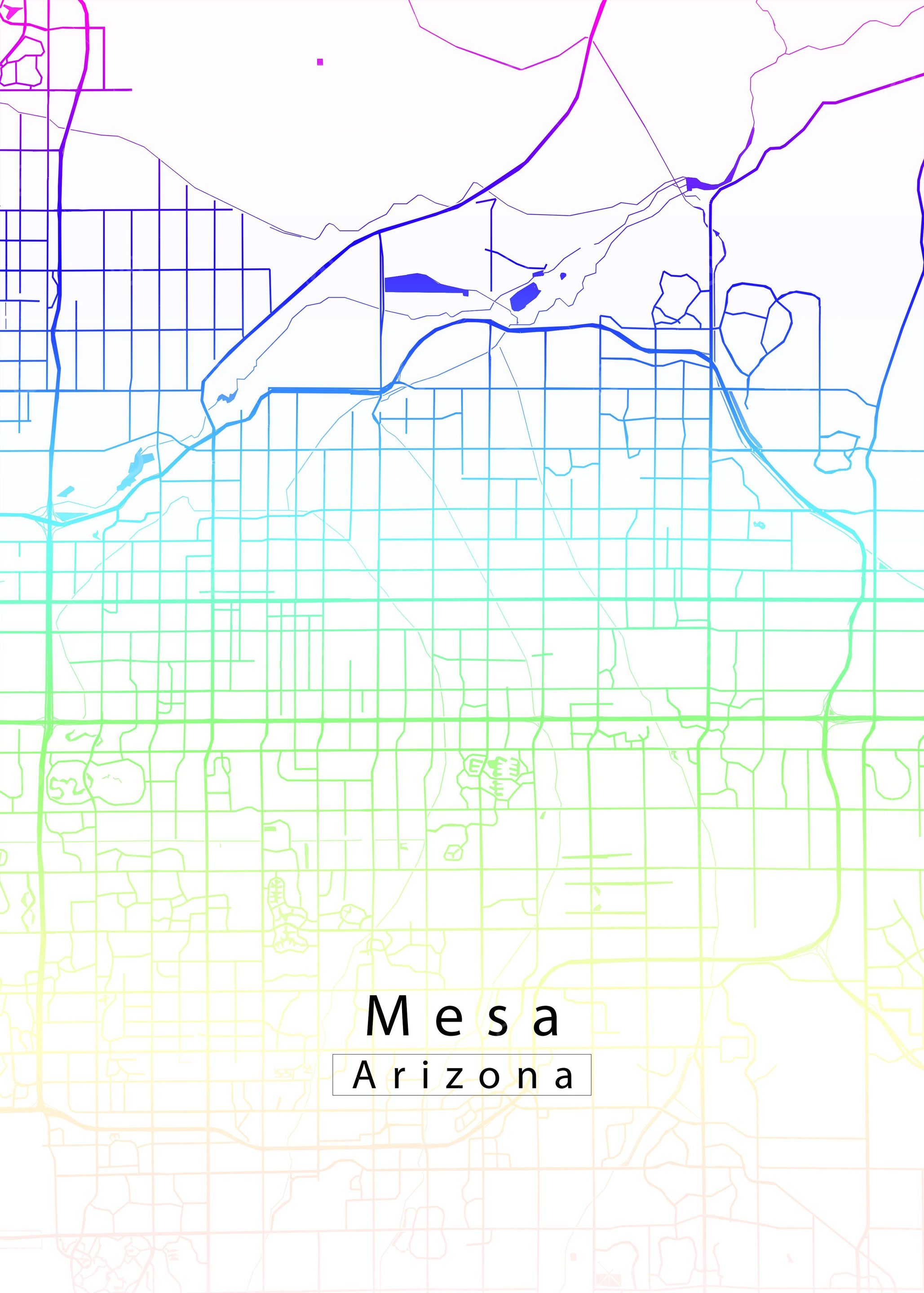 Mesa Arizona City Map