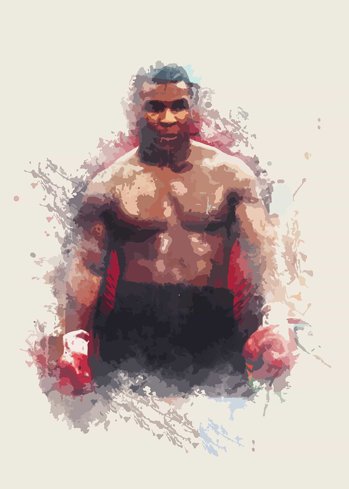 Mike Tyson Watercolor