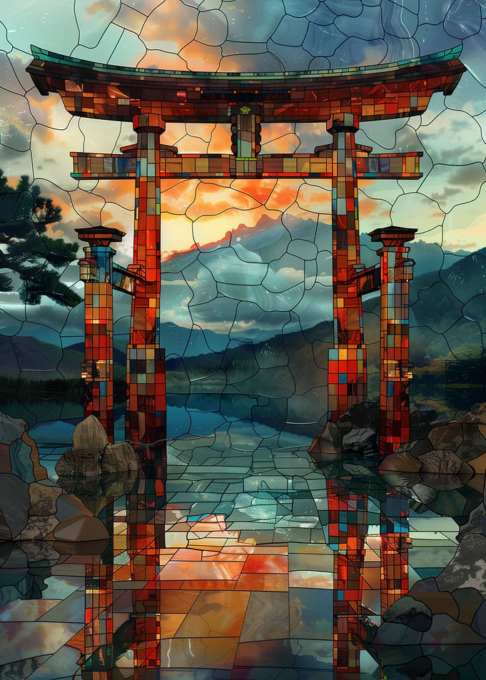 Stained Glass Torii Gate