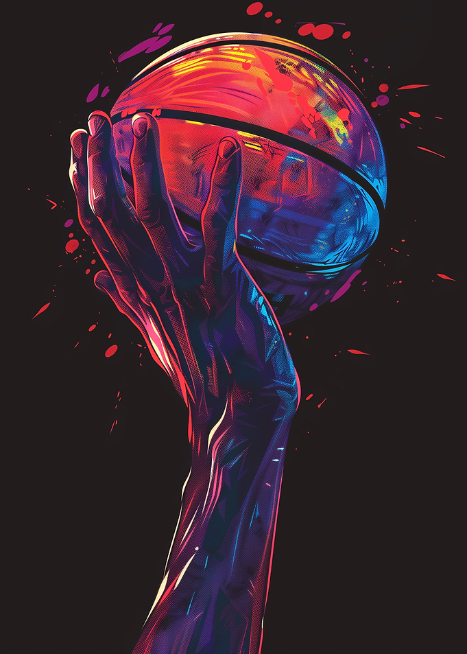 Basketball in pop art
