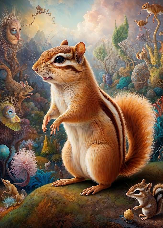 Surreal Chipmunk Safari