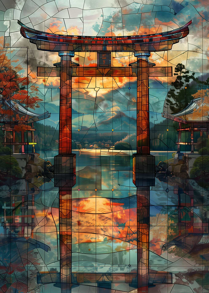 Stained Glass Torii Gate