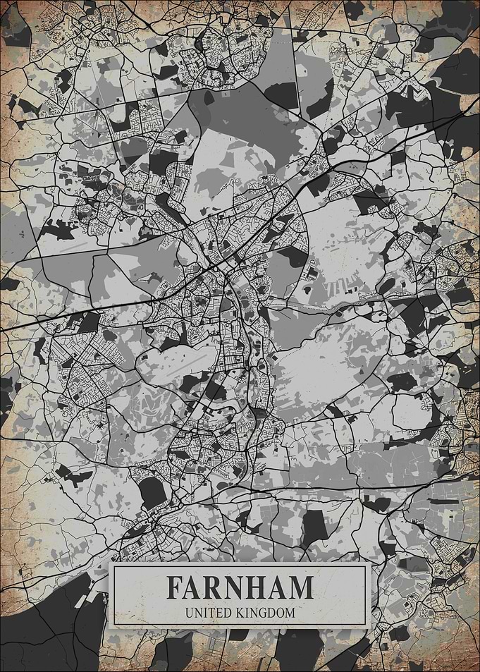 Rain Vintage City Map