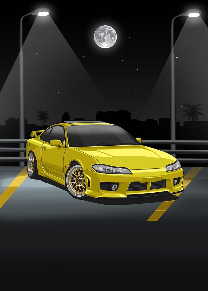 nissan silvia s15 yellow
