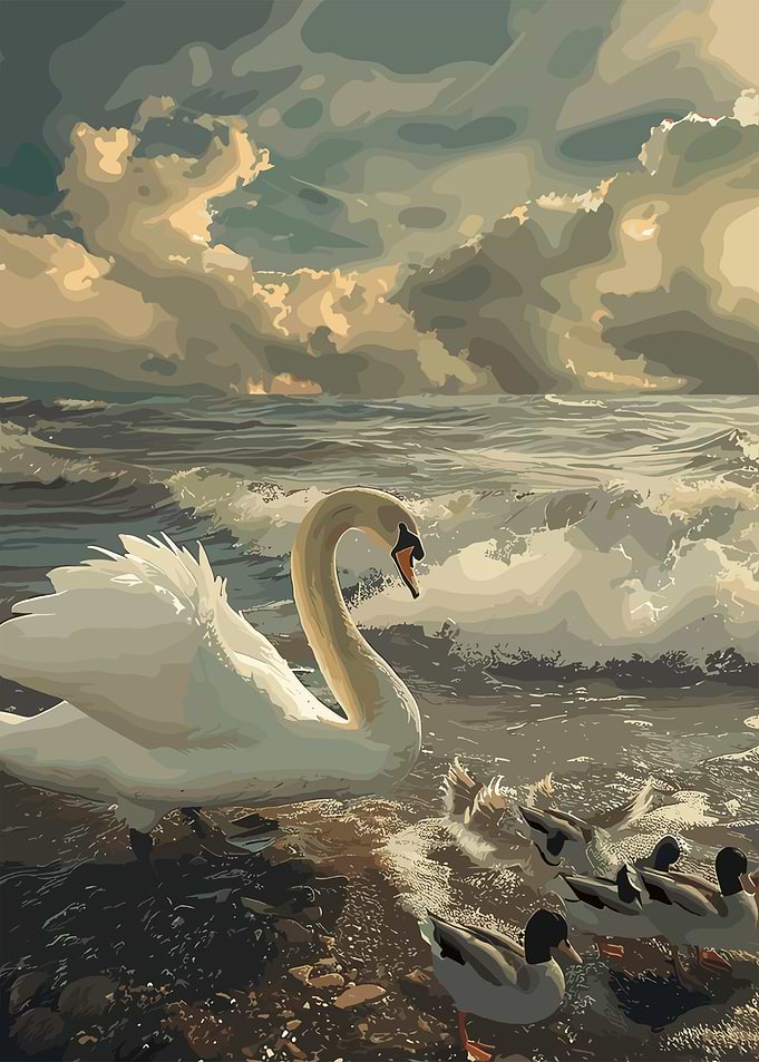 Swan And Family