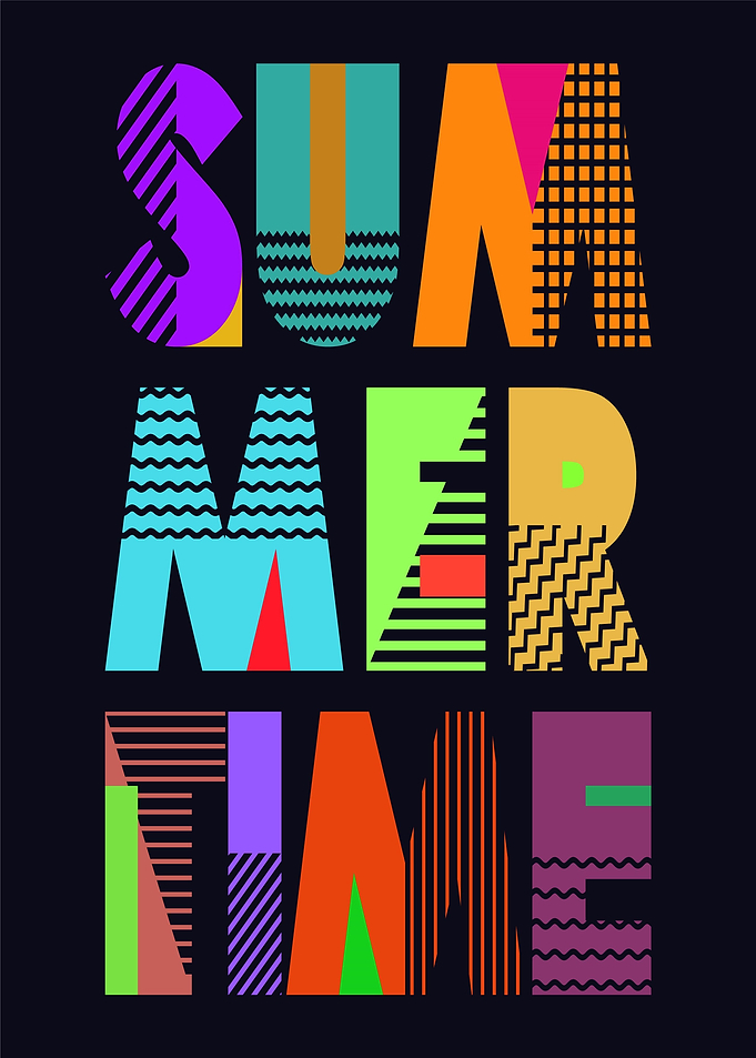 Summer Type Art With Color