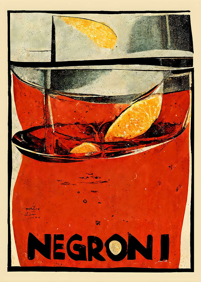 vintage wine Negroni Cockt