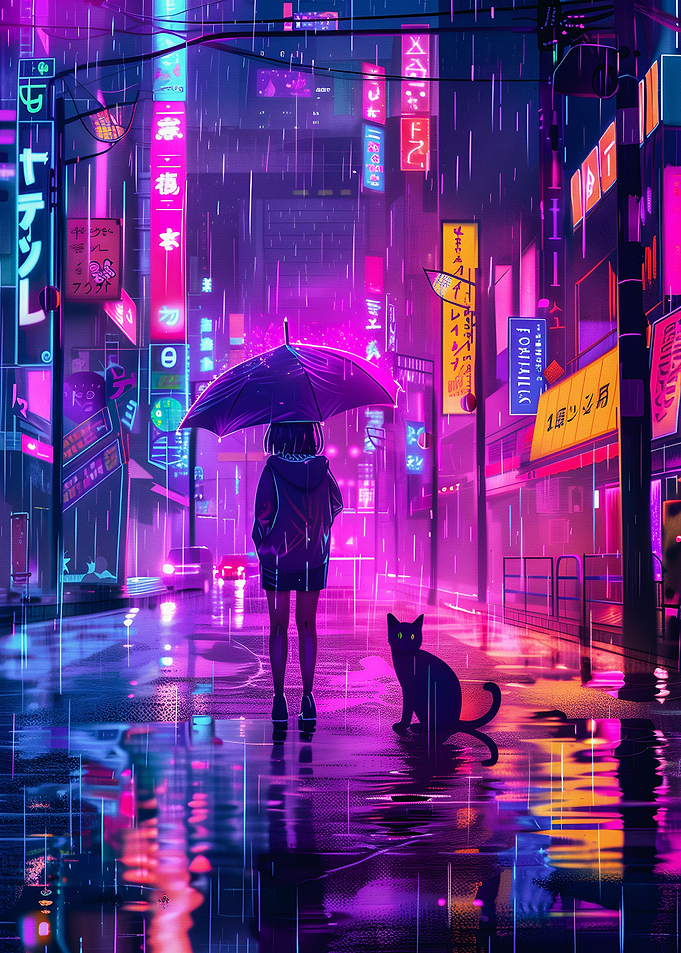 Night City Landscape Girls