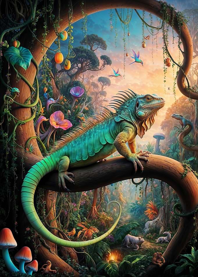 Surreal Iguana Safari